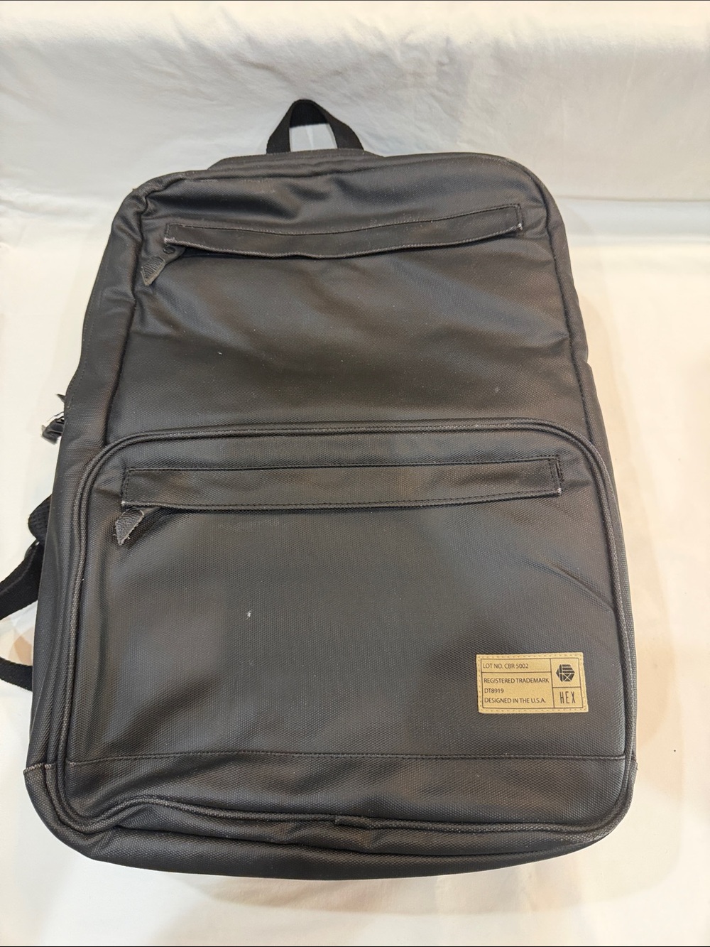 Nexx Black Men's Backpack with Front Zip Pockets
